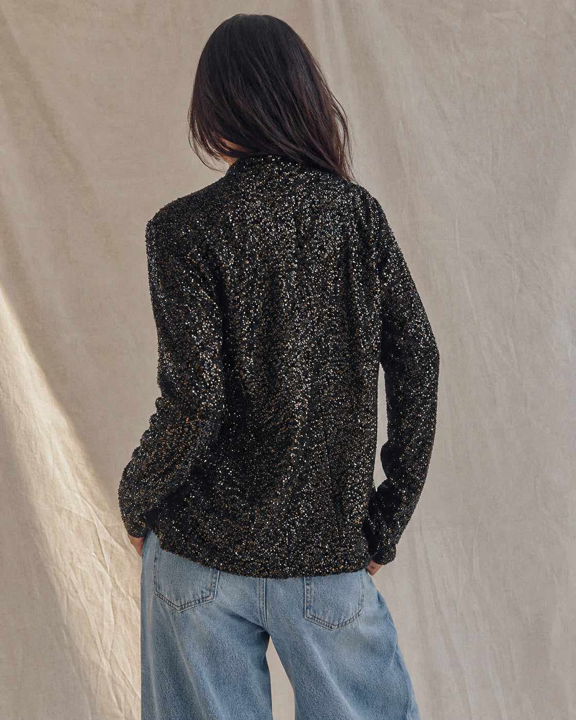 WORK OF ART SEQUIN EMBELLISHED BLAZER