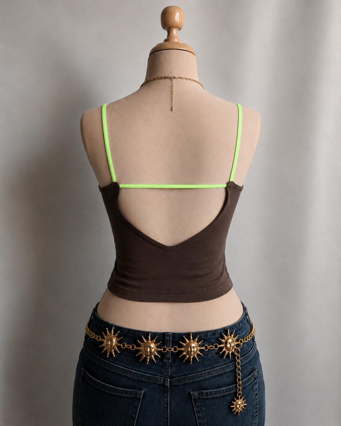 FUTURE SHOW BROWN PADDED TOP