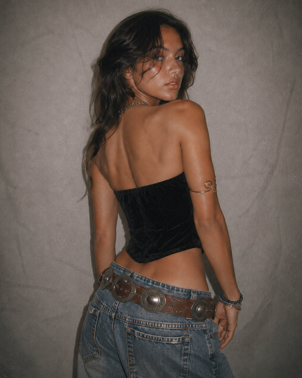 WILD WILD WEST VELVET APPLIQUE CORSET