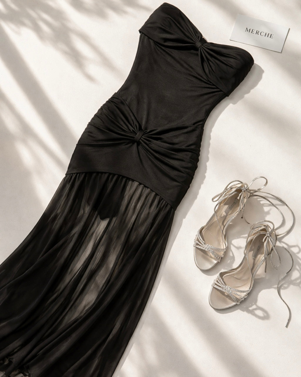 SIERRA NIGHTS TWISTED KNOT SHEER DETAIL MAXI DRESS