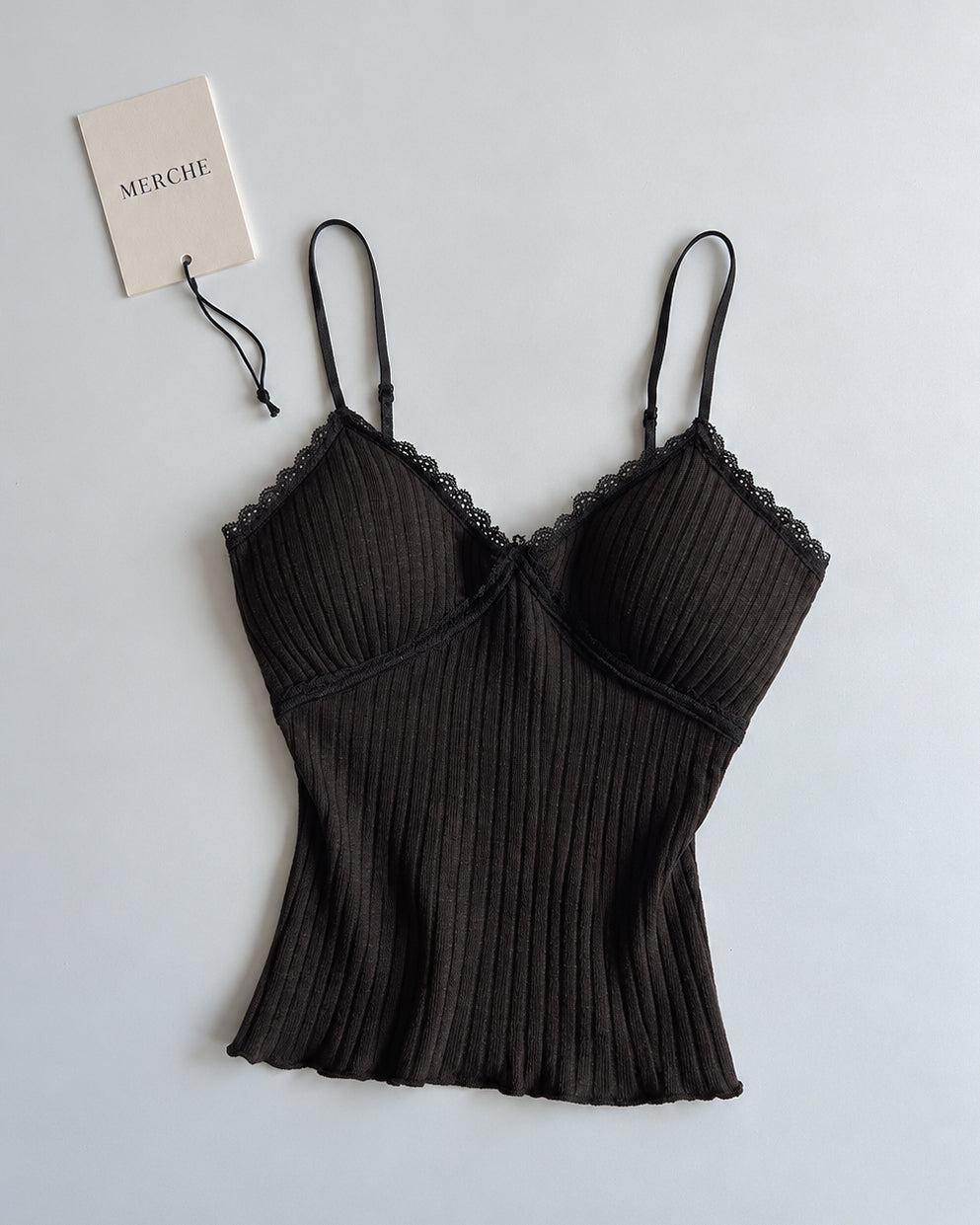 TRUST ISSUES PADDED BLACK CAMI TOP