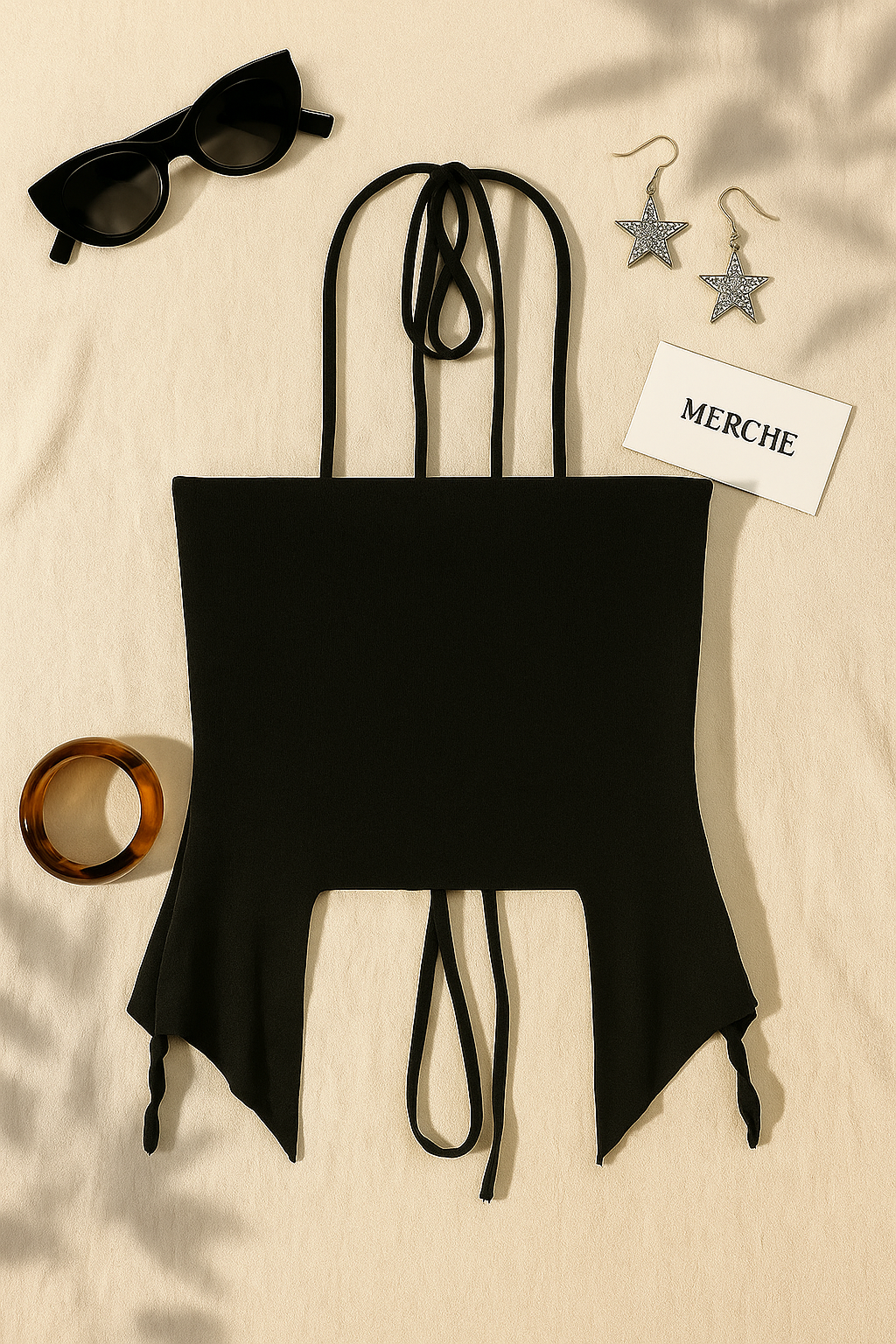 MYSTIC HOUR HALTERNECK TIE-UP TOP