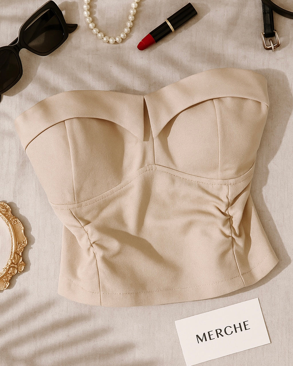 CALL ME MAYBE APRICOT BANDEAU TOP