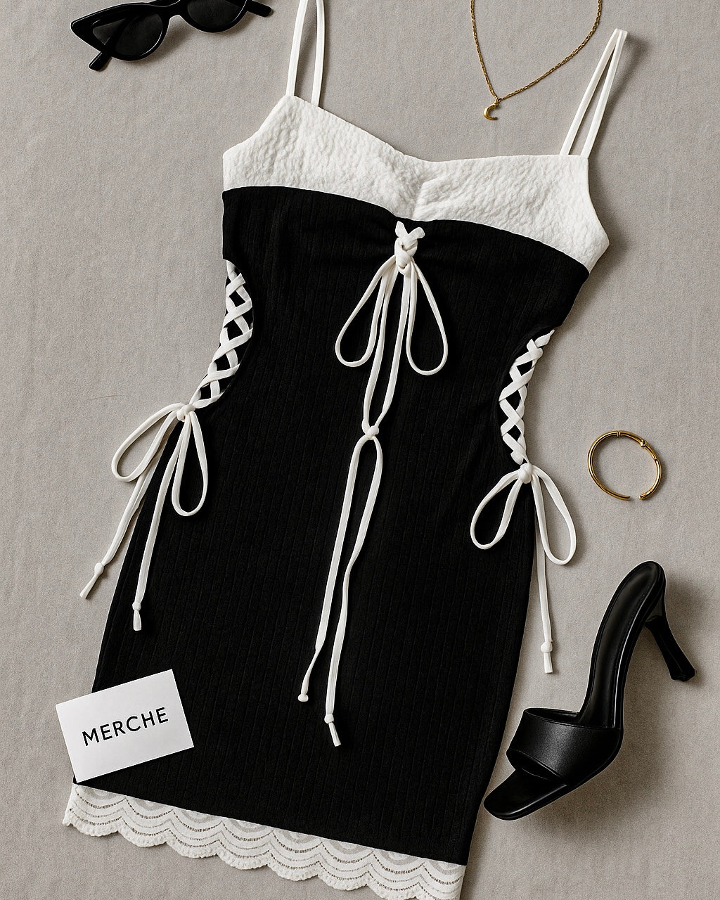 OCTOBER BABY CRISSCROSS BODYCON DRESS