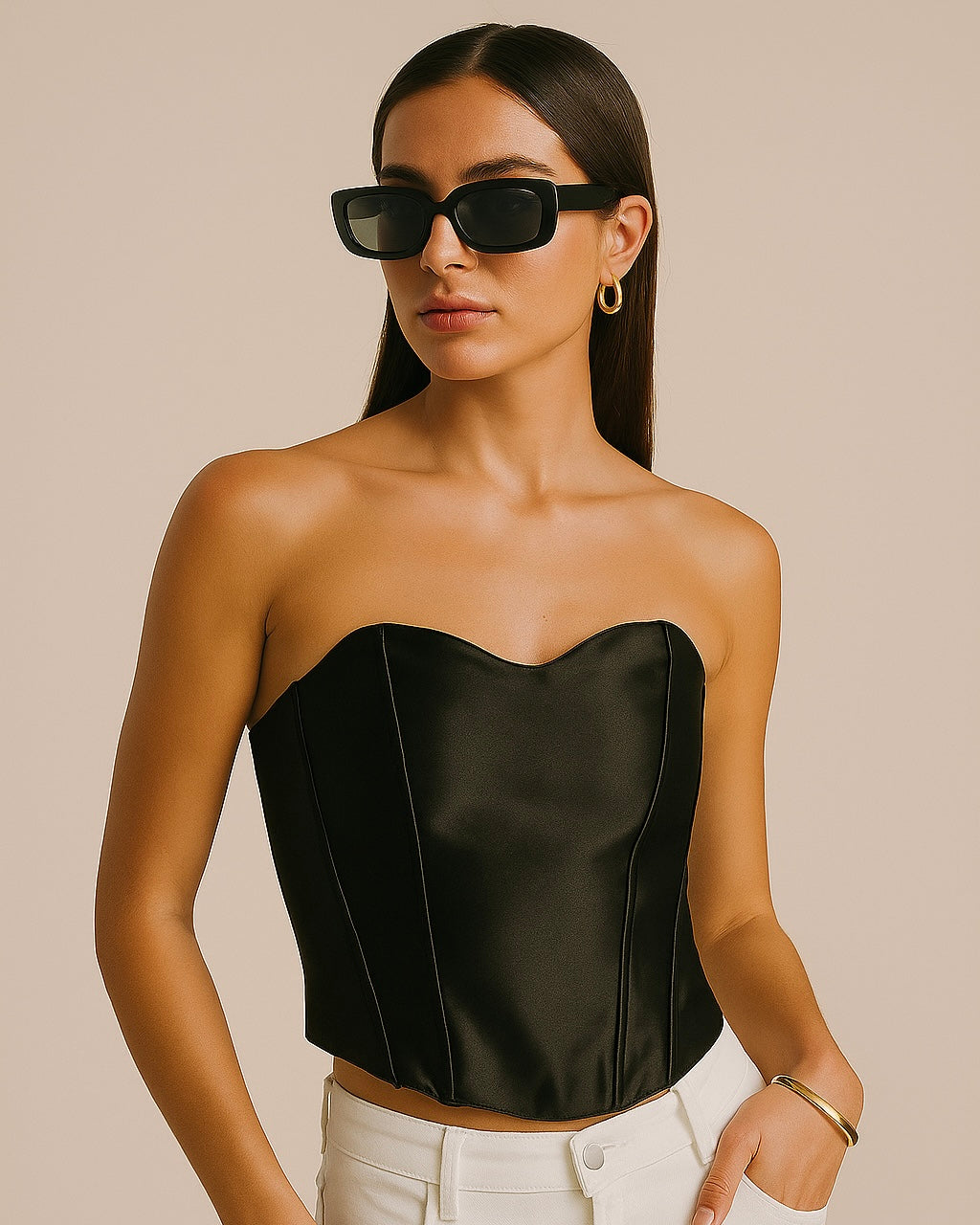 FATAL FIT BONING BLACK CORSET