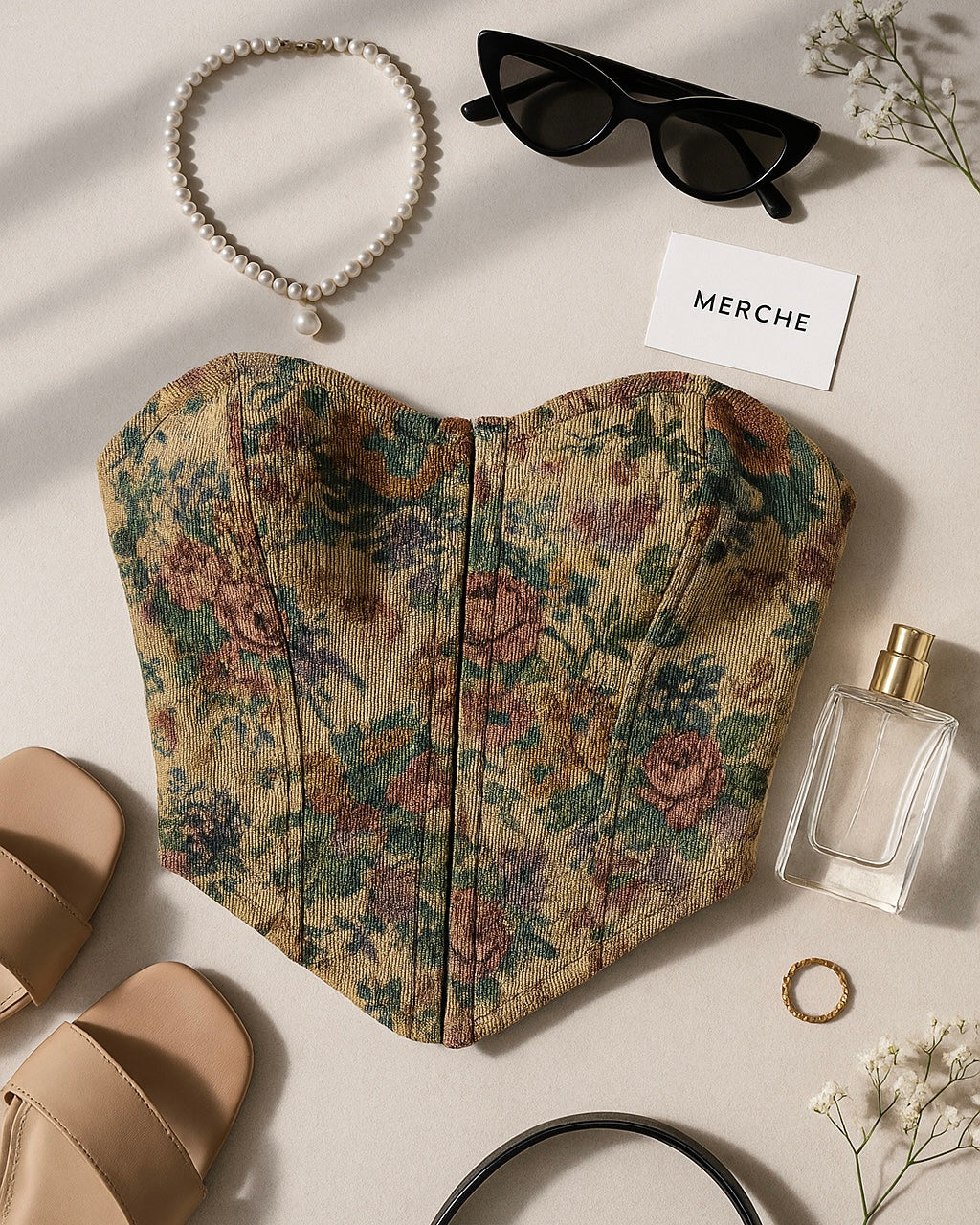 FLIRTY GAME JACQUARD BANDEAU CORSET