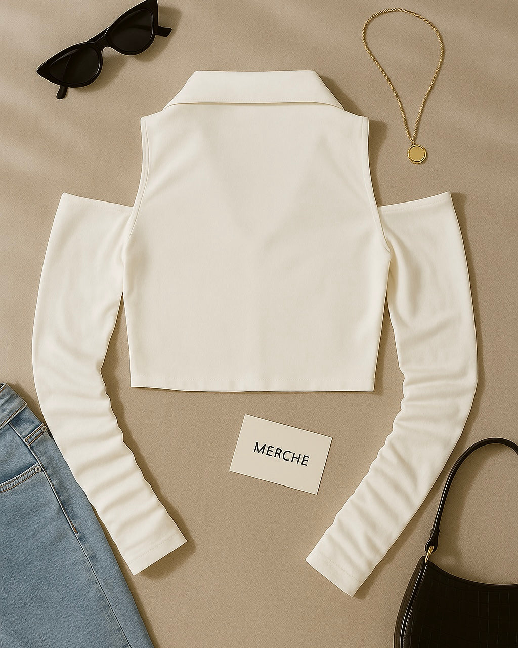 COLLARED AND COOL WHITE TOP