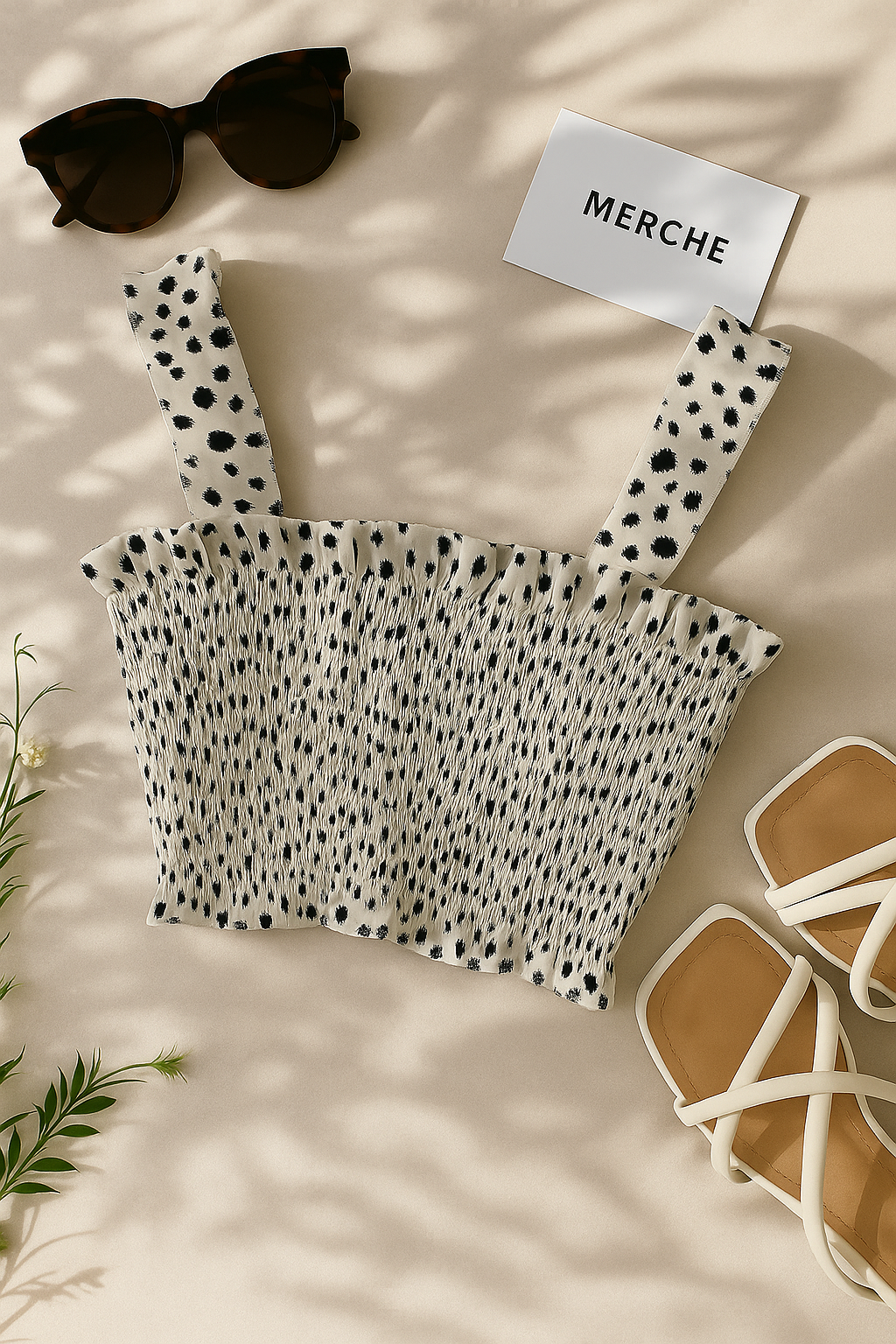 MEET CUTE BOW-TIE SMOCKED TOP