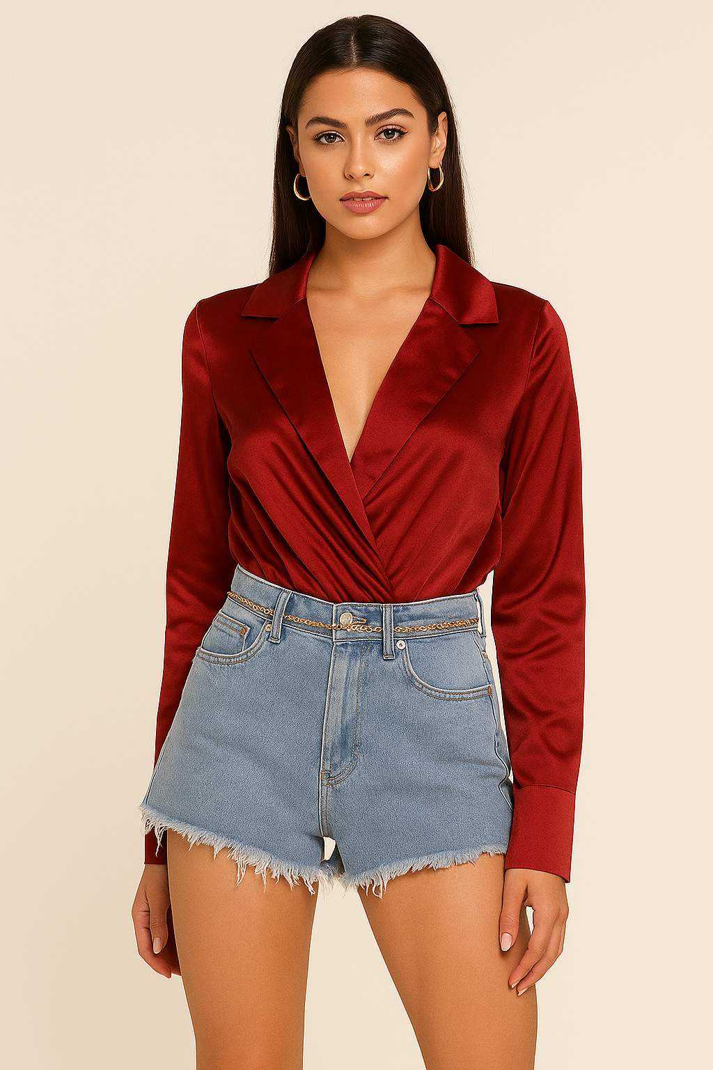 SANGRIA HOUR SATIN BODYSUIT