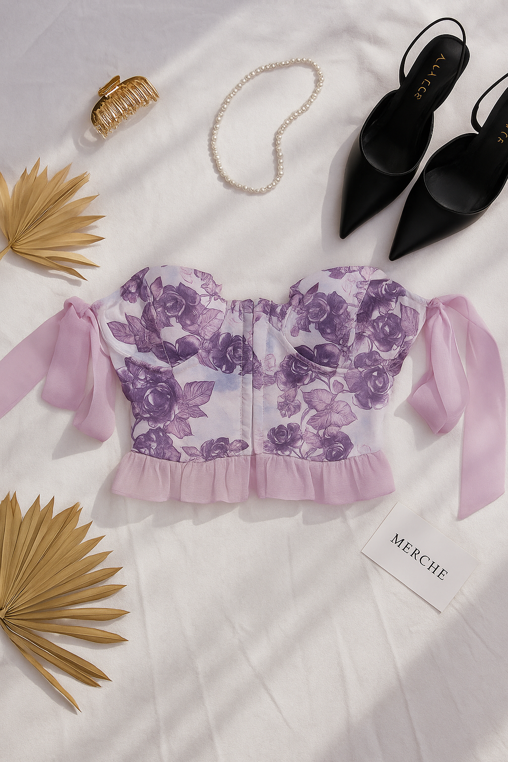LOOK SO GOOD BOW-TIE FLORAL TOP