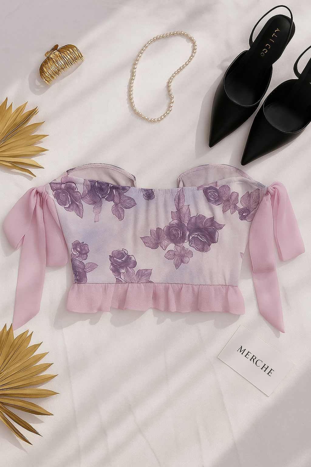 LOOK SO GOOD BOW-TIE FLORAL TOP