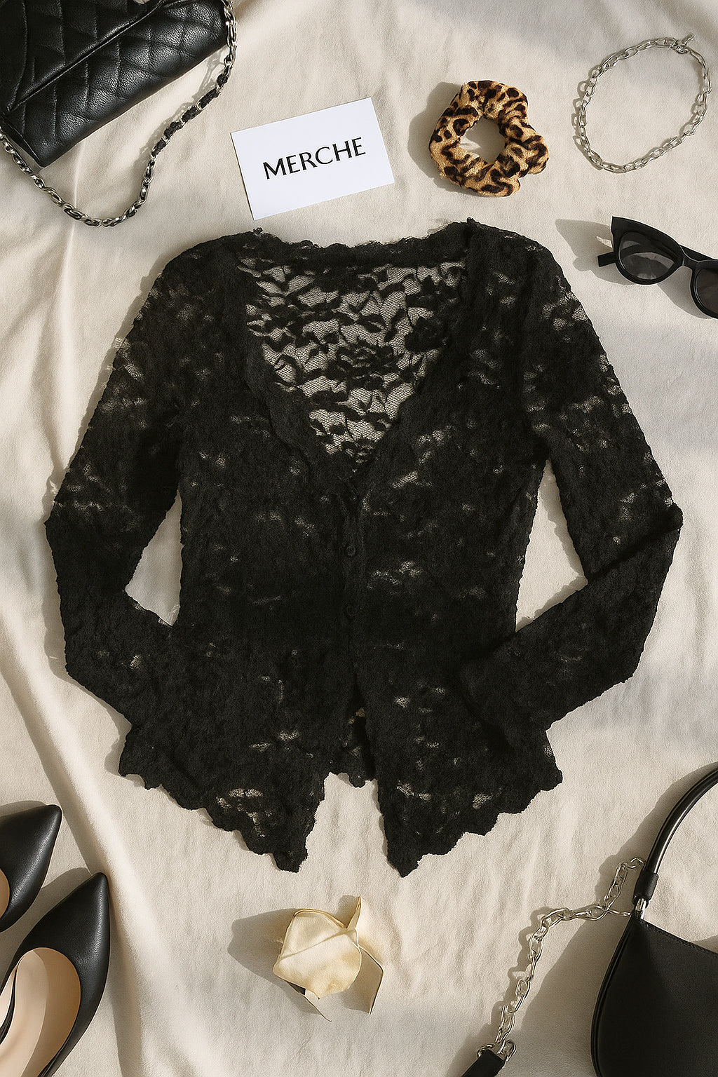 INNER DIVA LACE BLACK TOP