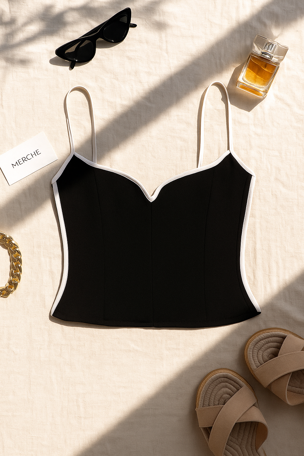 QUIET LOVE CONTRAST CAMI TOP
