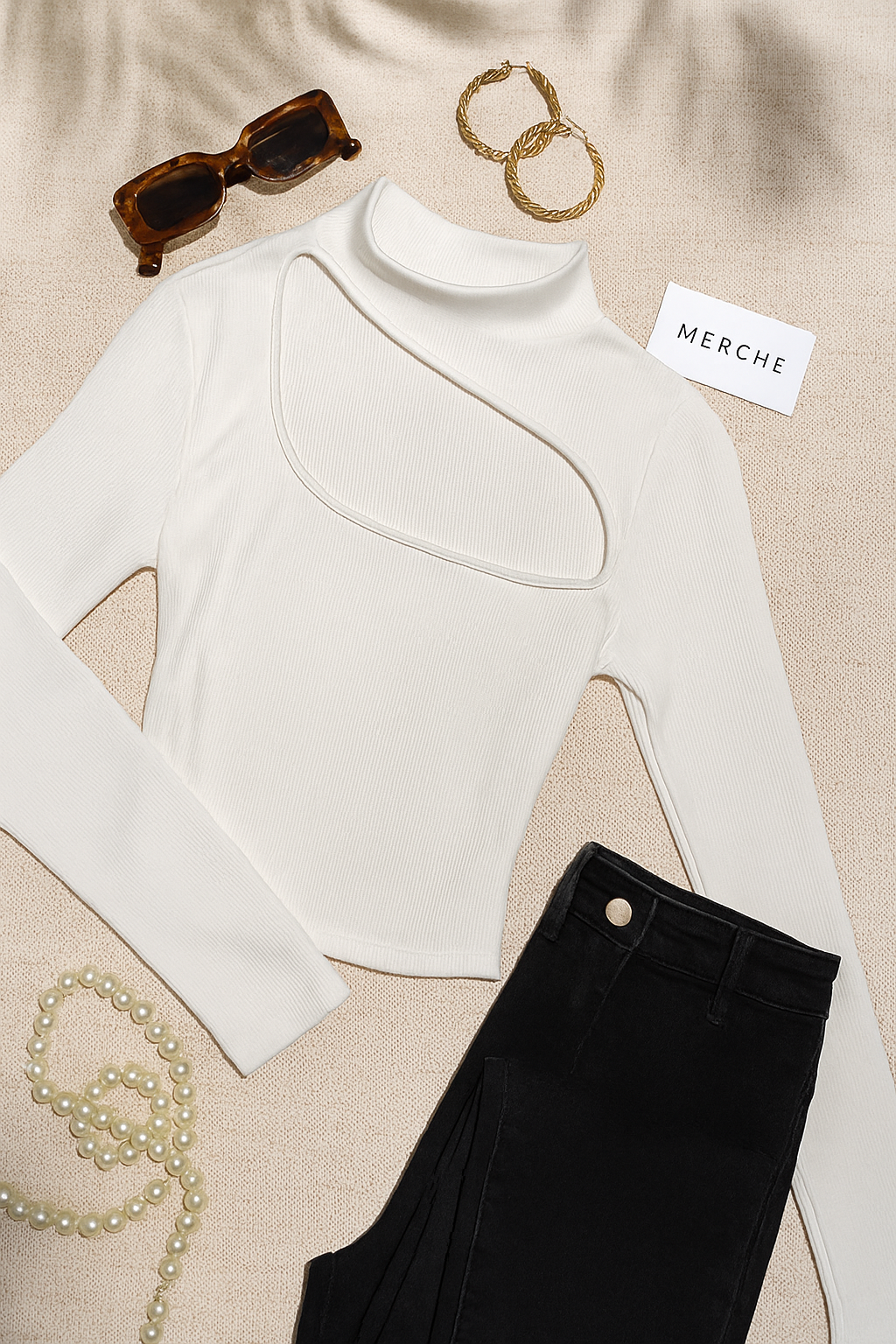 ICY BABY WHITE CUT-OUT TOP