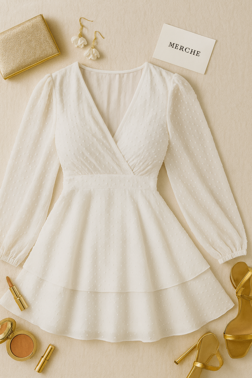 PRETTY PRIVILEGE WHITE FLARE DRESS