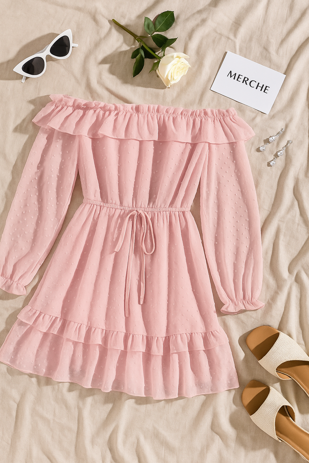 POPPING CHAMPAGNE PINK DRESS