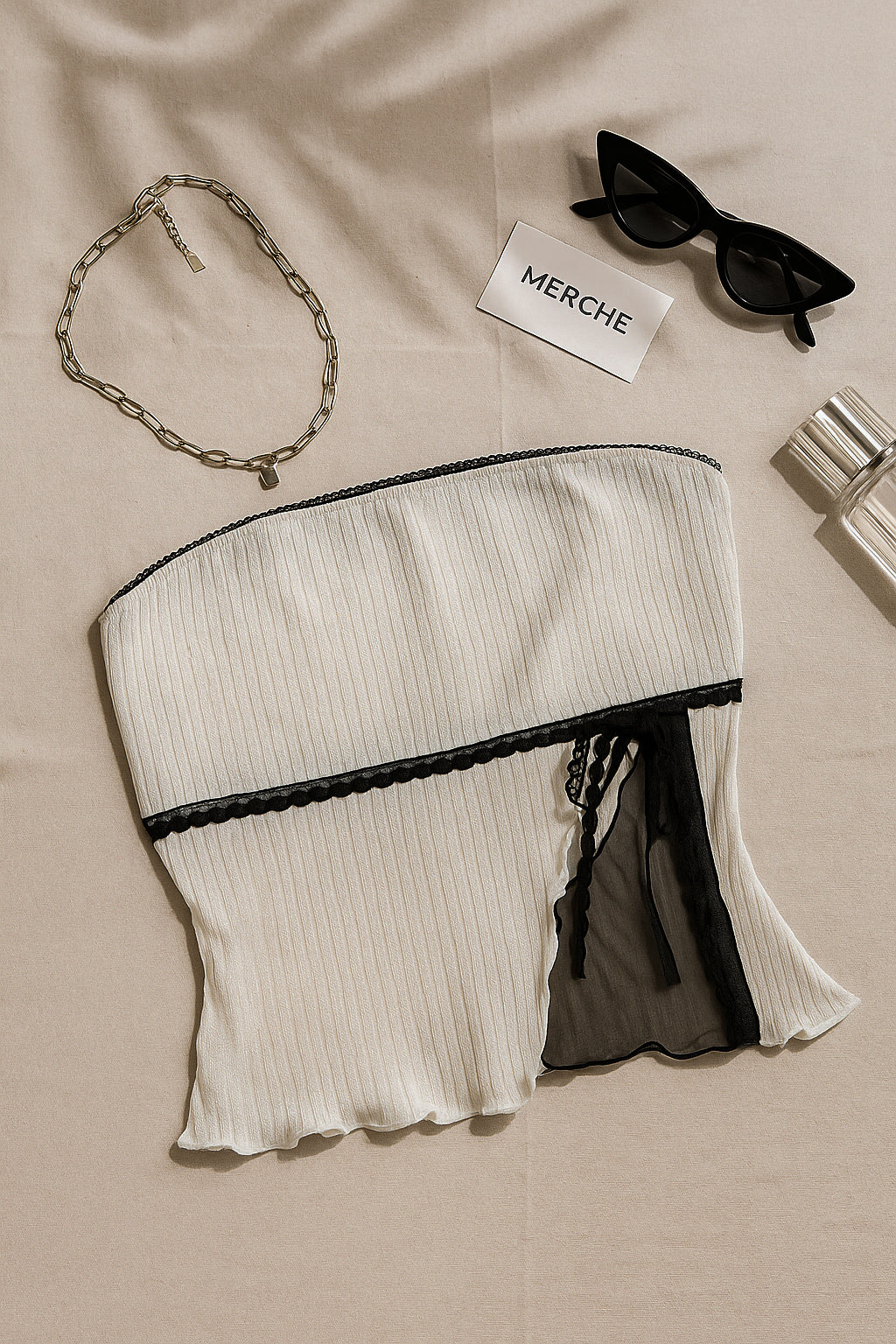 BREAK FREE WHITE BANDEAU TOP