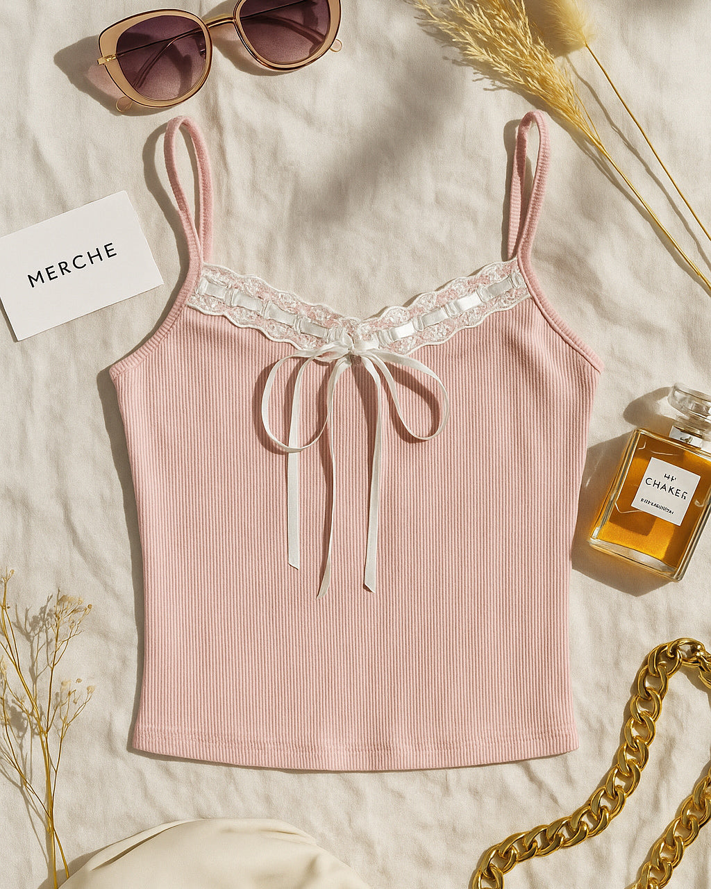 SUMMER BREAK PINK CAMI TOP