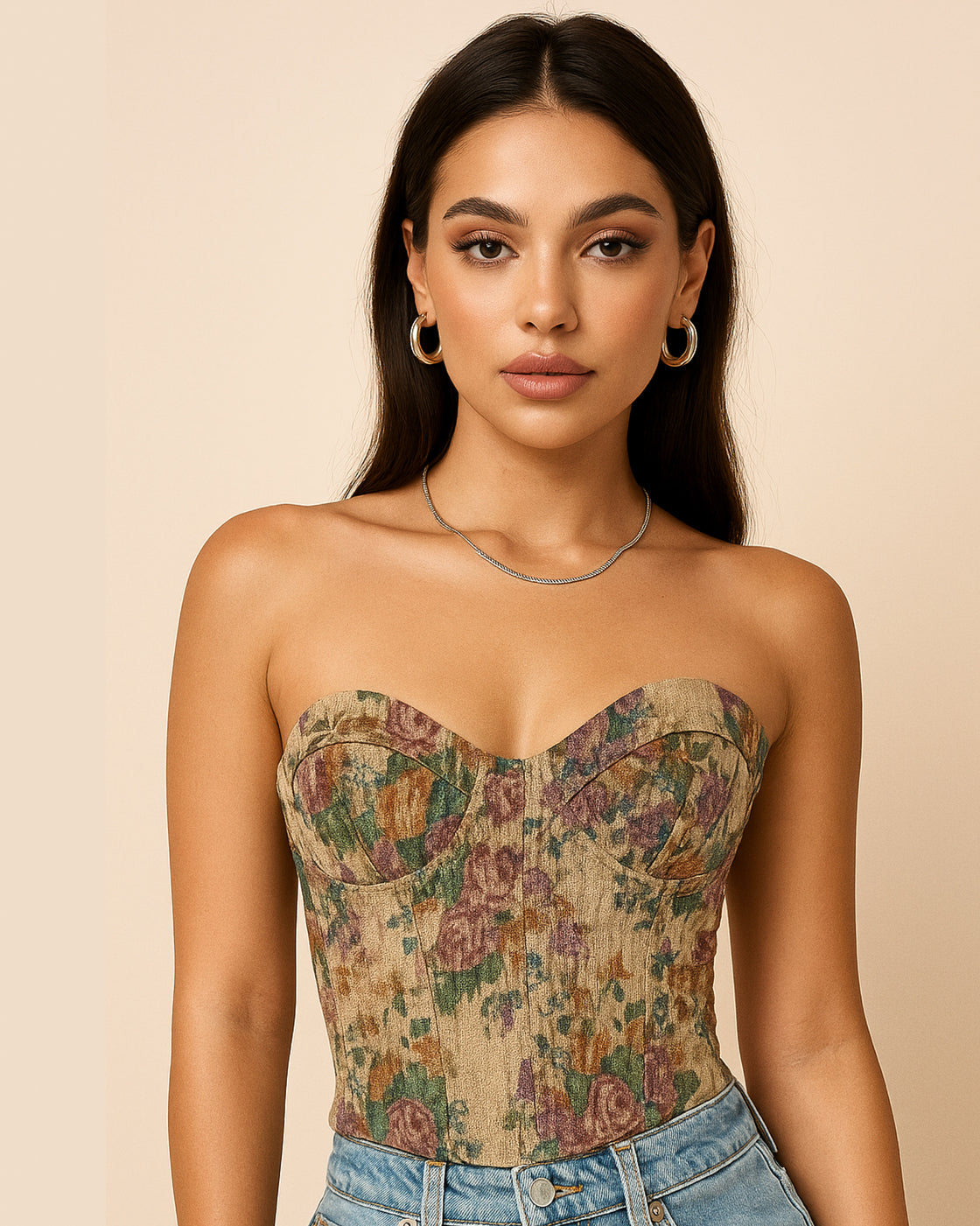 SNATCHED AND SLAYING JACQUARD CORSET