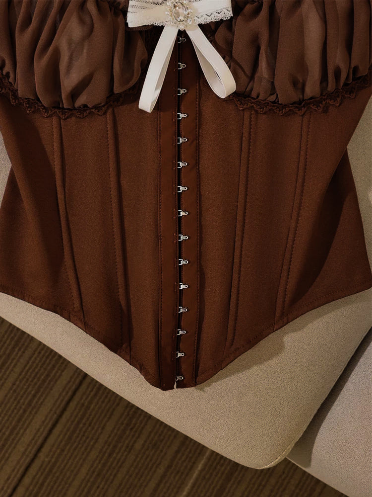 BITTER AND BOUJEE COCOA VINTAGE CAMI TOP