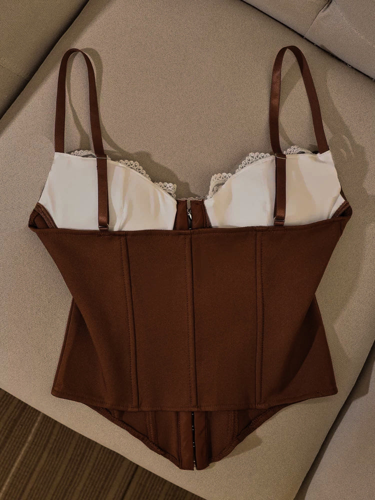 BITTER AND BOUJEE COCOA VINTAGE CAMI TOP