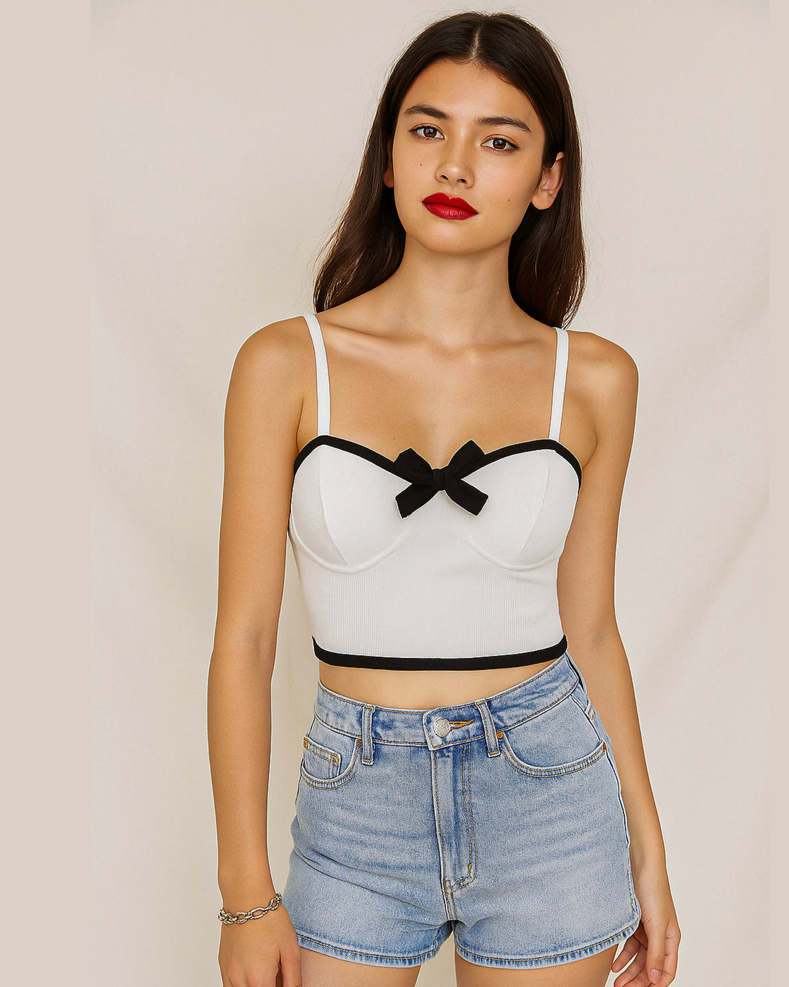 DOLLHOUSE EDIT CONTRAST CAMI TOP