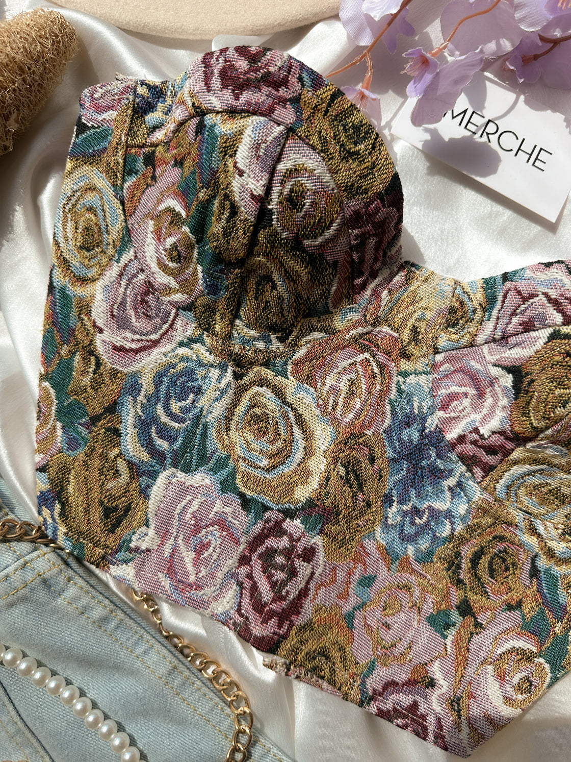 PRETTY ERA JACQUARD BUSTIER