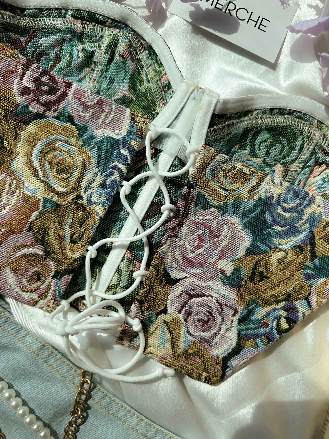 PRETTY ERA JACQUARD BUSTIER