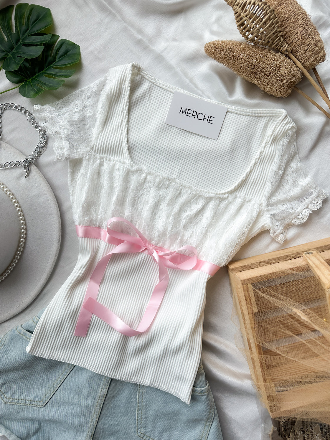 SWEET BLISS WHITE LACE TOP