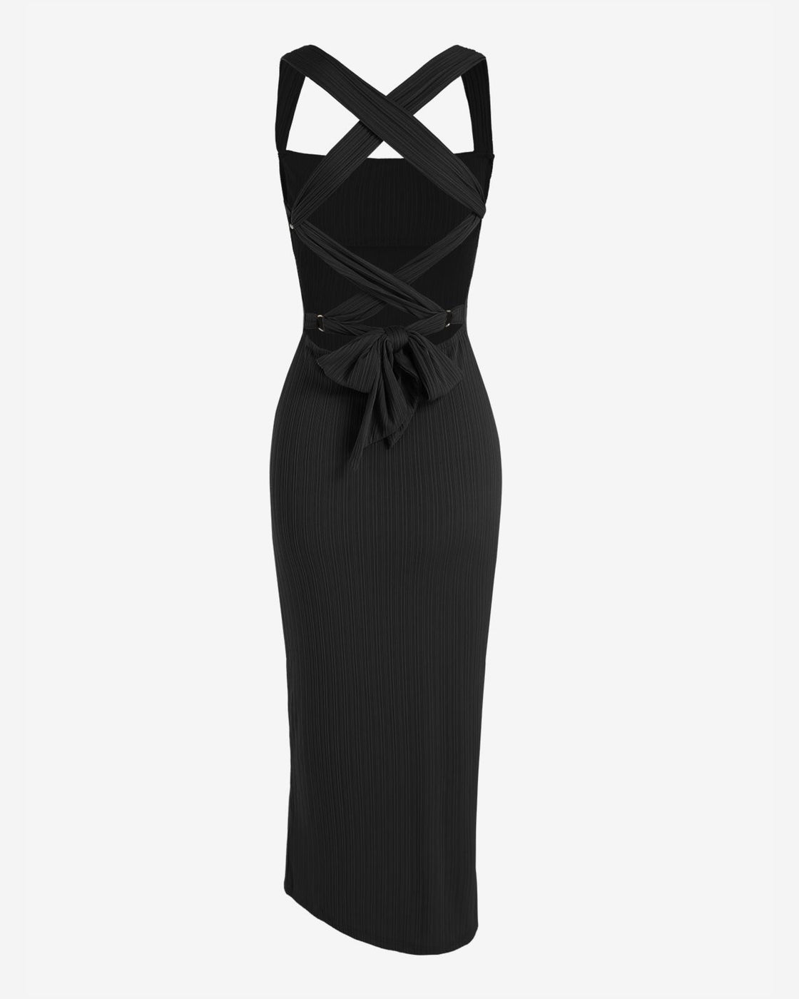COCONUTS FOR YOU BLACK CROSS-BACK MAXI DRESS