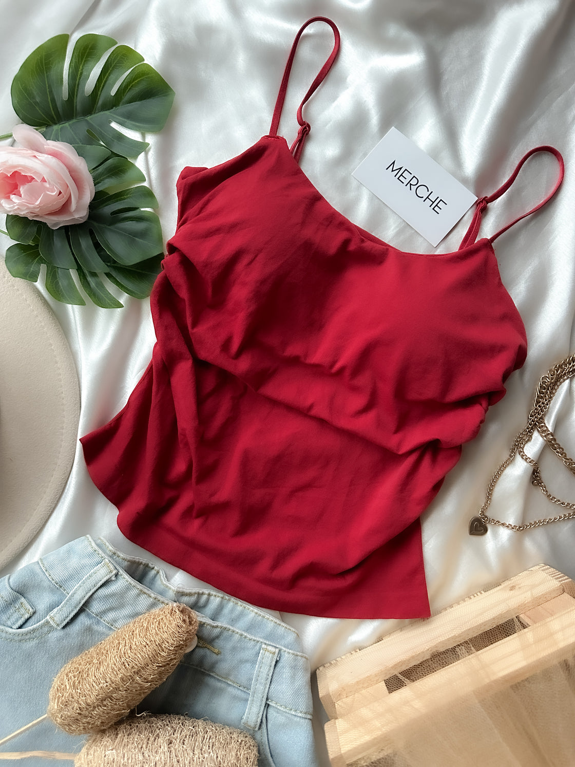 BREAKING BAD RED PADDED CAMI TOP