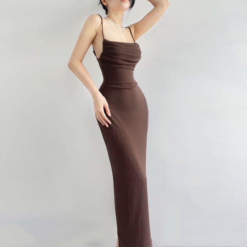 FEELINGS FOR YOU BROWN MAXI DRESS