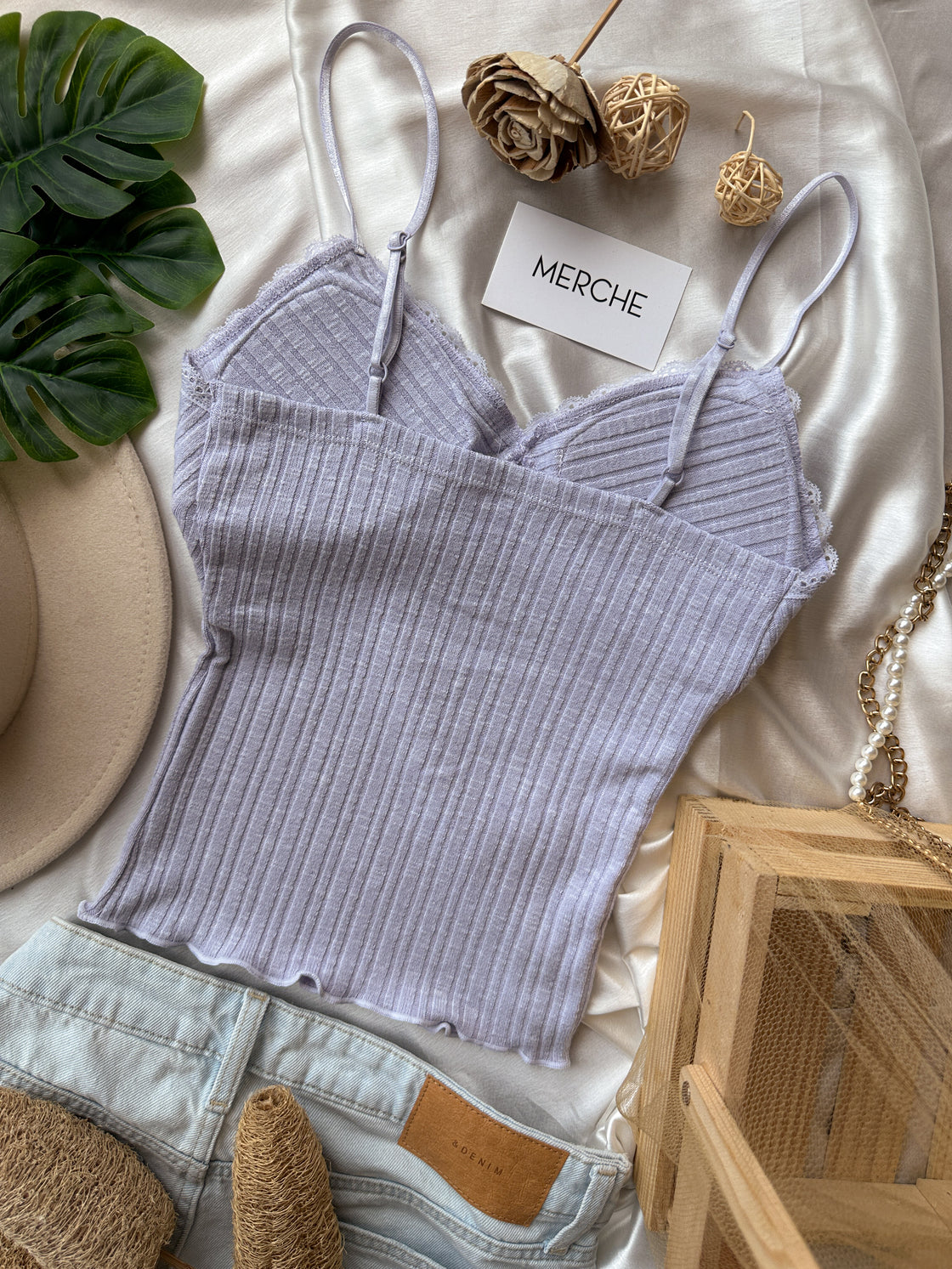 TRUST ISSUES LILAC PADDED CAMI TOP