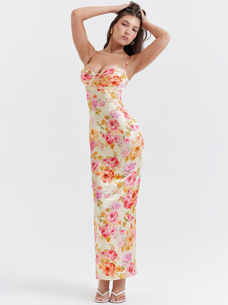 ONLINE LOVE FLORAL MAXI DRESS