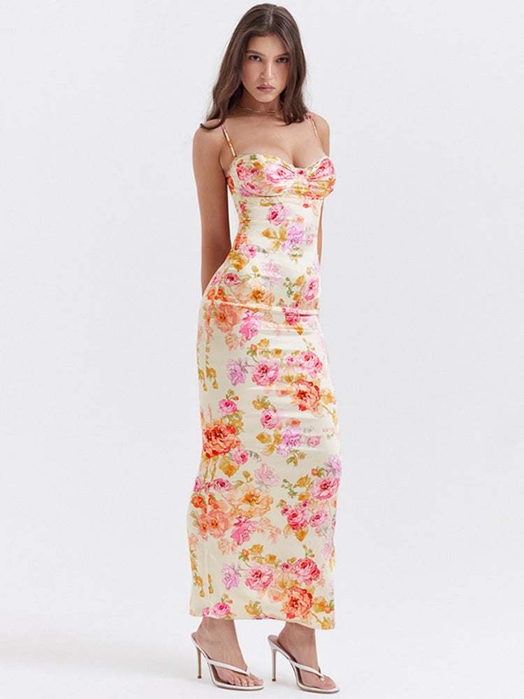 ONLINE LOVE FLORAL MAXI DRESS