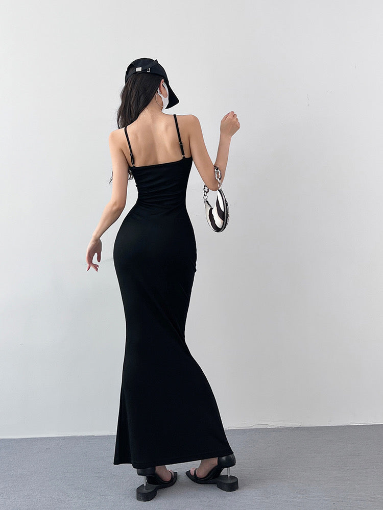 ALMOST FAMOUS BLACK BODYCON MAXI DRESS