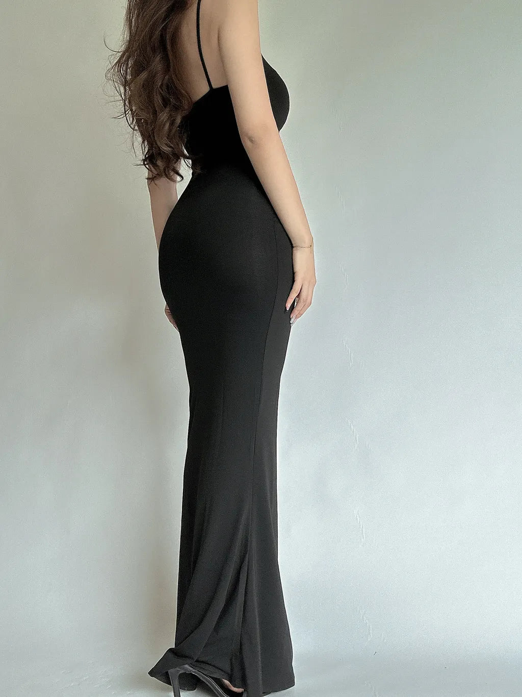 ALMOST FAMOUS BLACK BODYCON MAXI DRESS