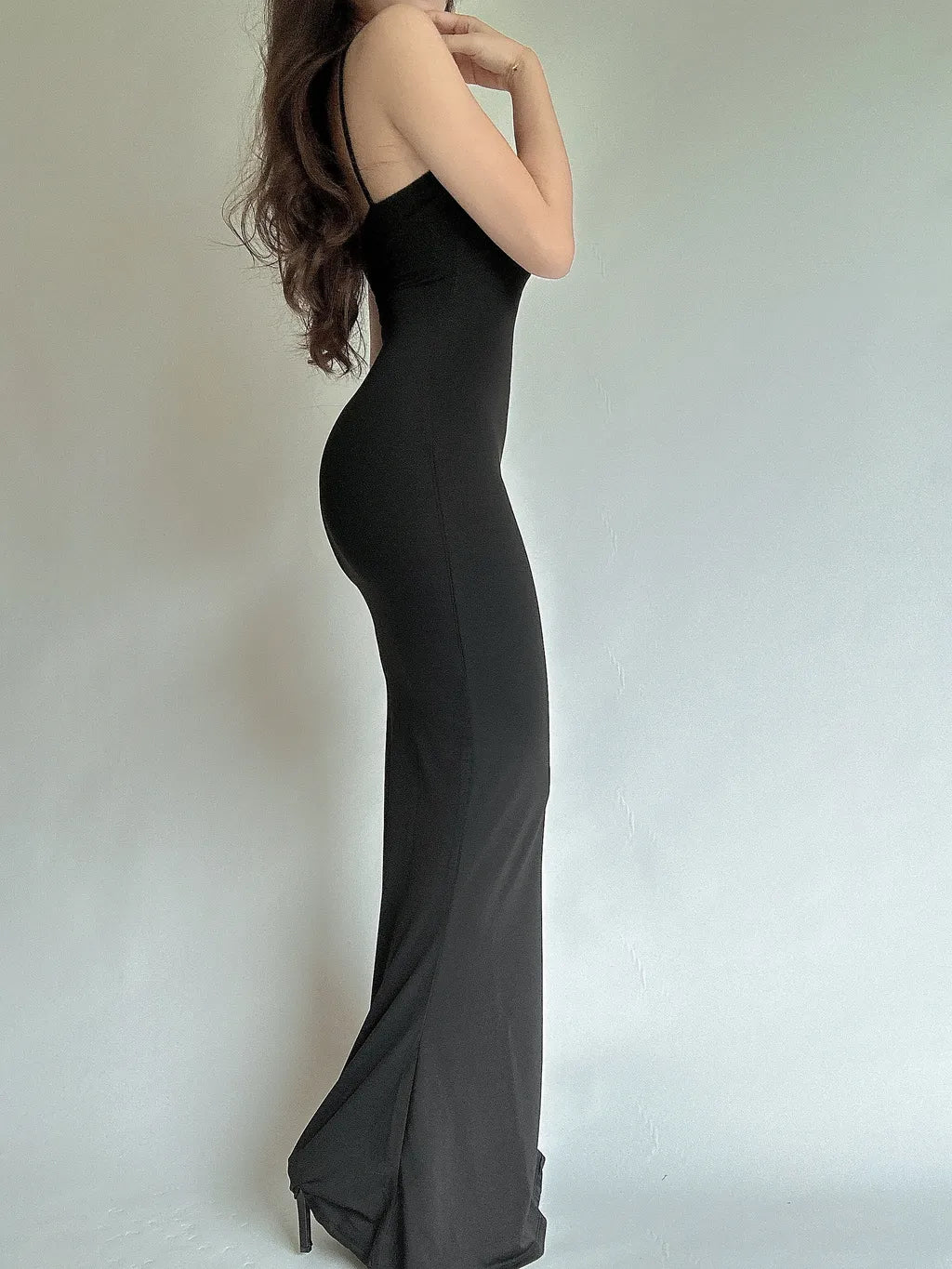 ALMOST FAMOUS BLACK BODYCON MAXI DRESS