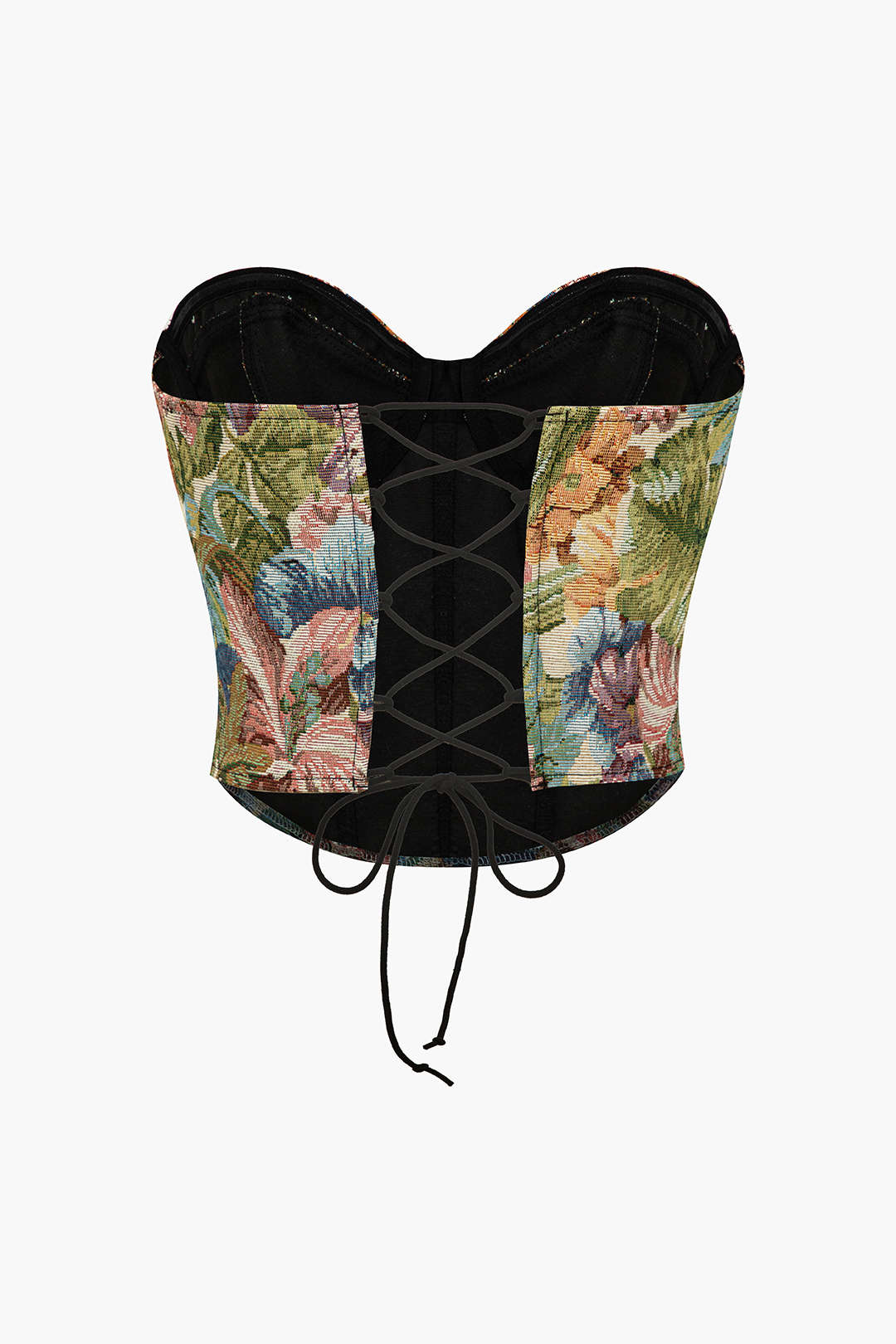 MAGAZINE COVER JACQUARD FLORAL CORSET