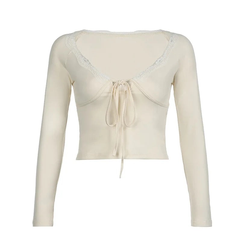 MESSY AFFAIR BEIGE TOP