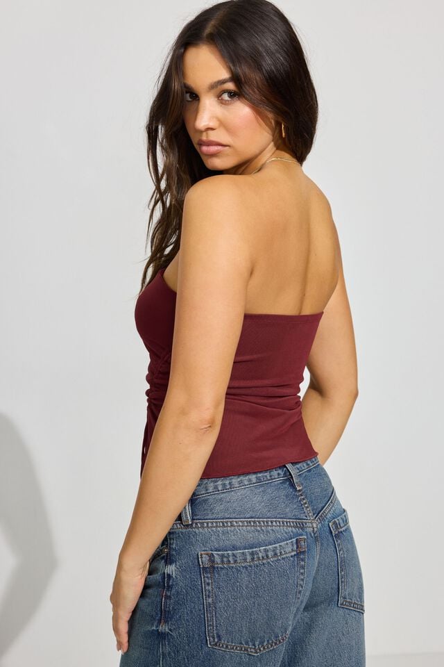 URBAN PRINCESS DRAWSTRING BANDEAU TOP