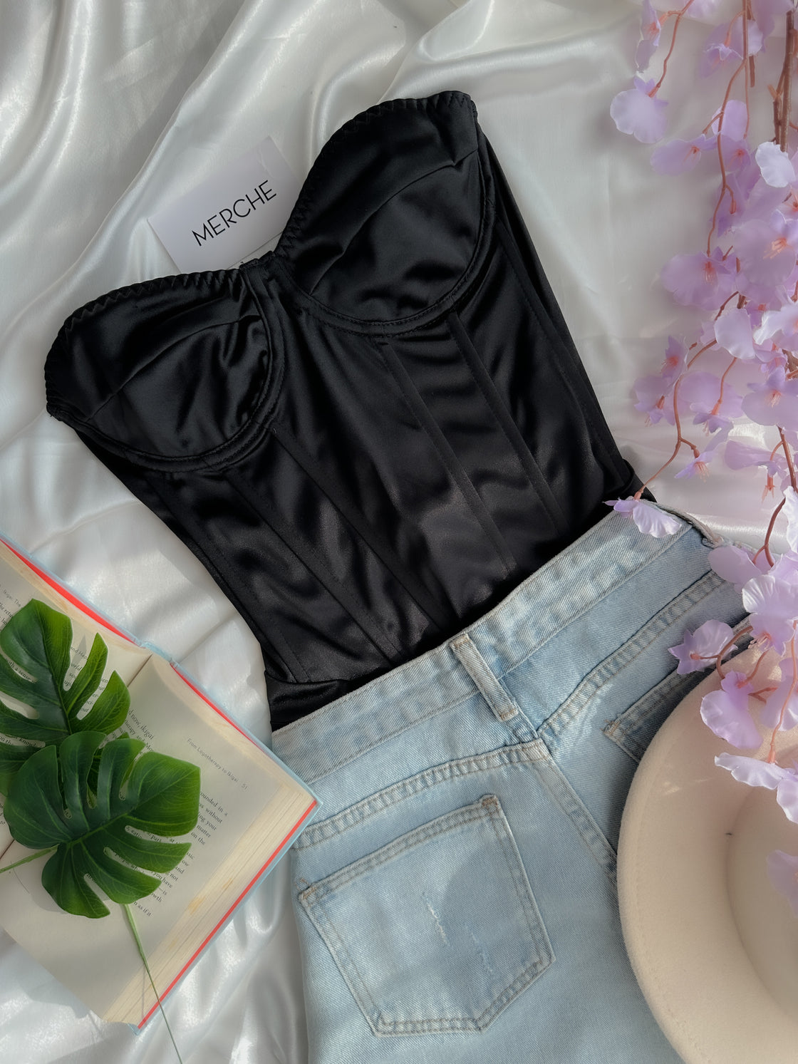 YOUR WORLD BLACK BODYSUIT