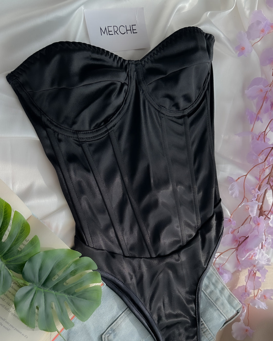 YOUR WORLD BLACK BODYSUIT