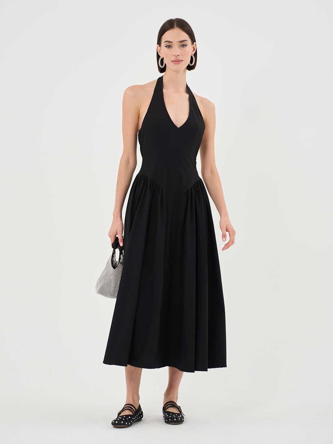 PROMISES MADE BLACK HALTERNECK MAXI DRESS