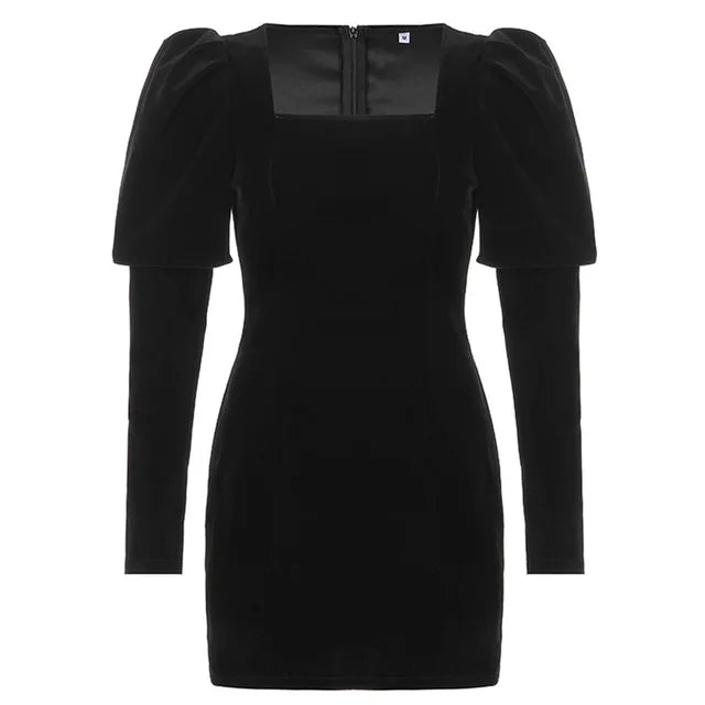 MY STORY SUEDE LUXE BLACK DRESS