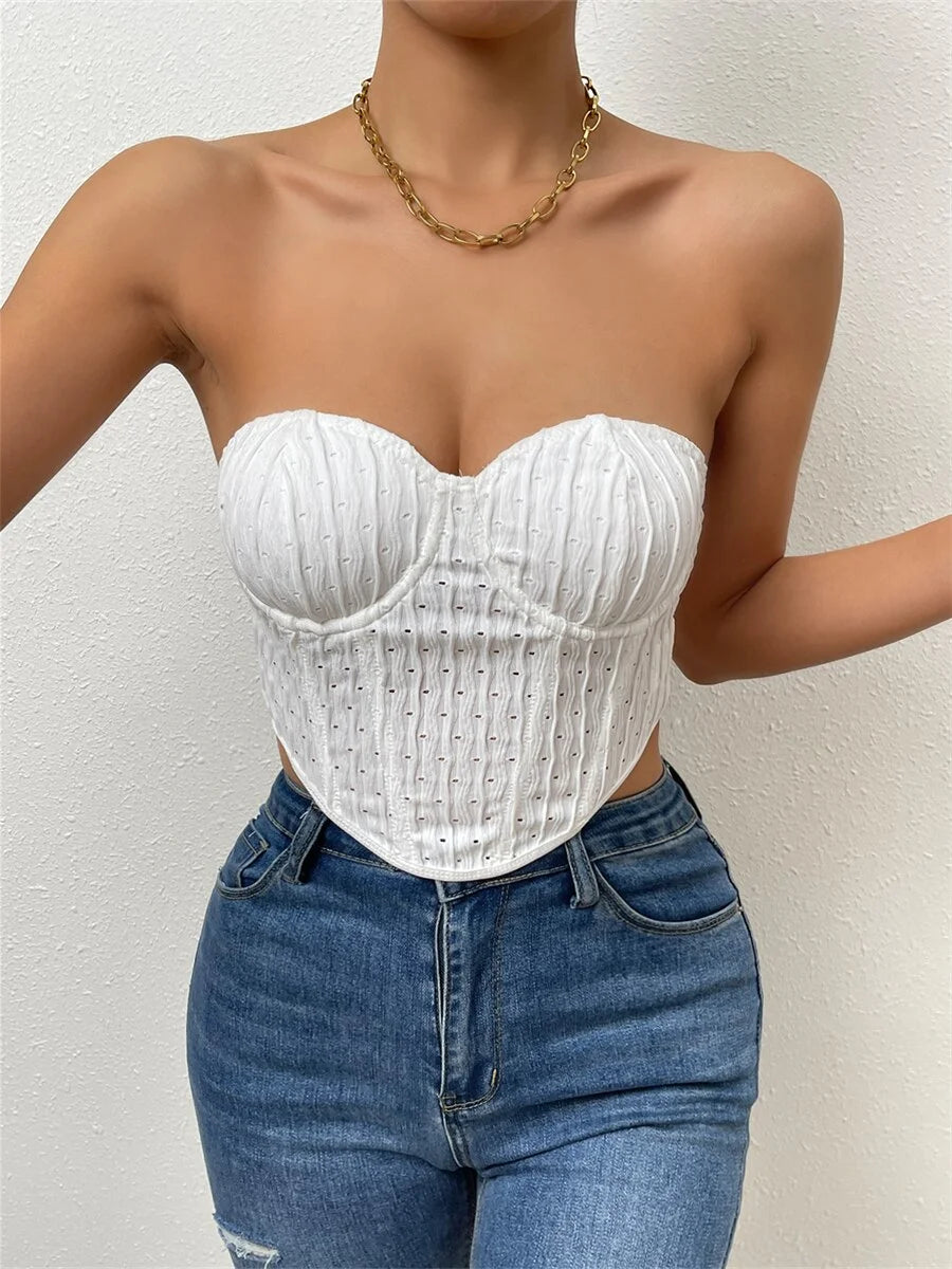 OUTER SPACE WHITE BUSTIER