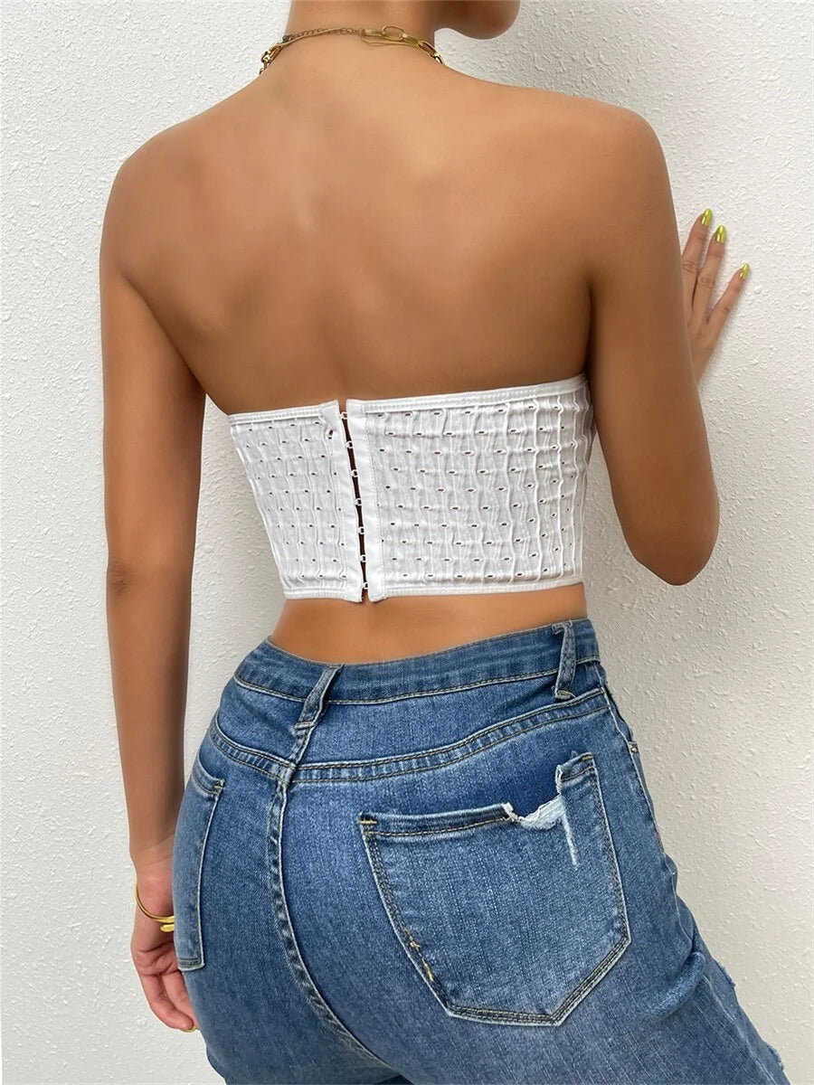 OUTER SPACE WHITE BUSTIER