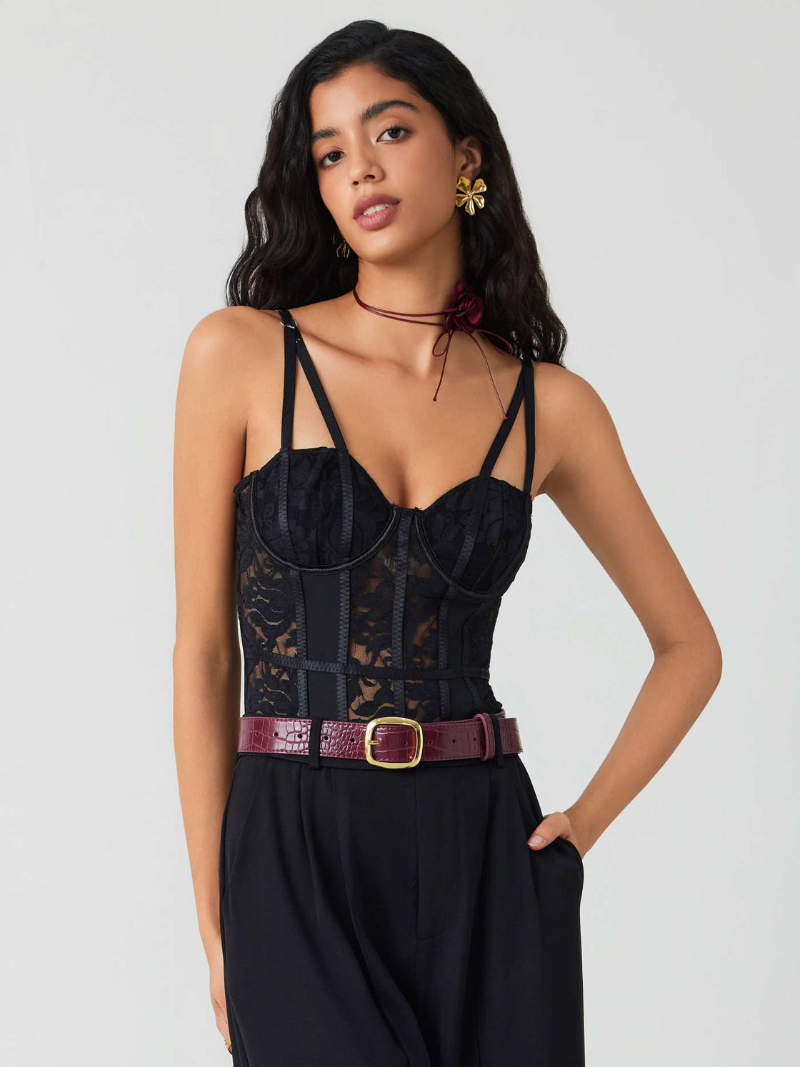 OUT FOR THE NIGHT LACE BODYSUIT