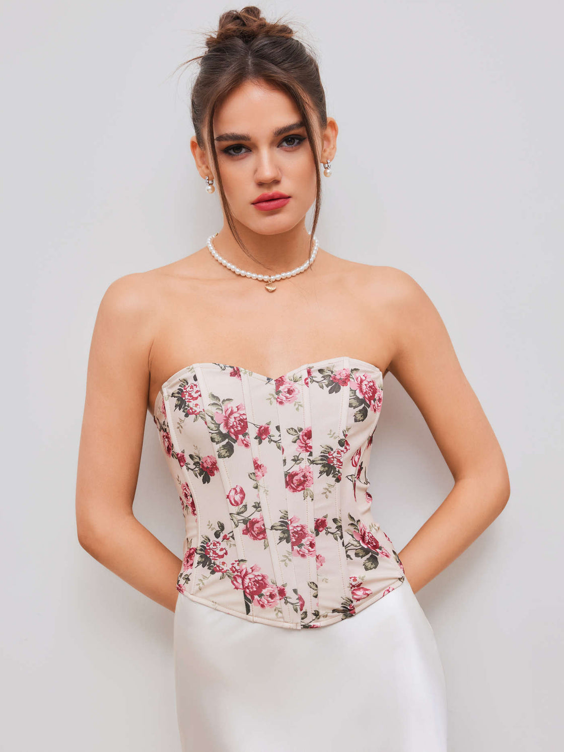 MIND GAMES FLORAL CORSET