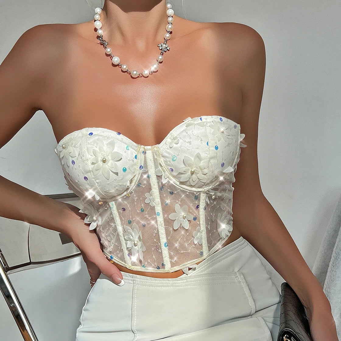 GIVE ME GLAM APPLIQUE BUSTIER